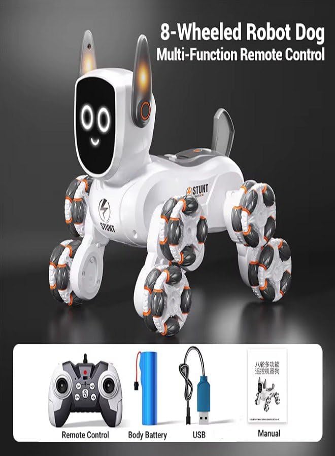 8‑Wheel Multi‑Functional RC Robot Dog