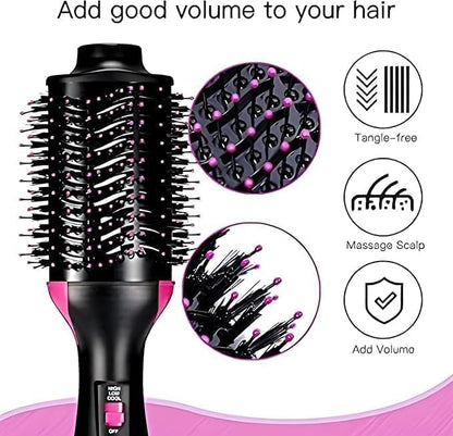 Hair Dryer 3in1 Brush One-Step Blow Dryer Brush for Styling and Frizz Control,Negative Ionic Hot Air Brush Volumizer Ceramic