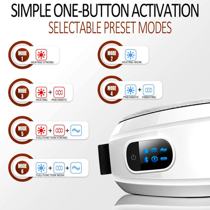 Hot Compress Eye Mask Bluetooth Eye Protector Massager