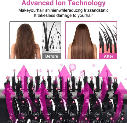 Hair Dryer 3in1 Brush One-Step Blow Dryer Brush for Styling and Frizz Control,Negative Ionic Hot Air Brush Volumizer Ceramic